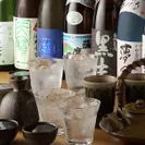 こだわり焼酎・日本酒は30～40種常備