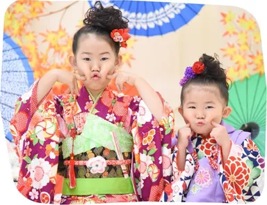 姉妹で楽しい七五三