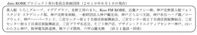 date.KOBEプロジェクト実行委員会参画団体（２０１９年６月１９日現在）