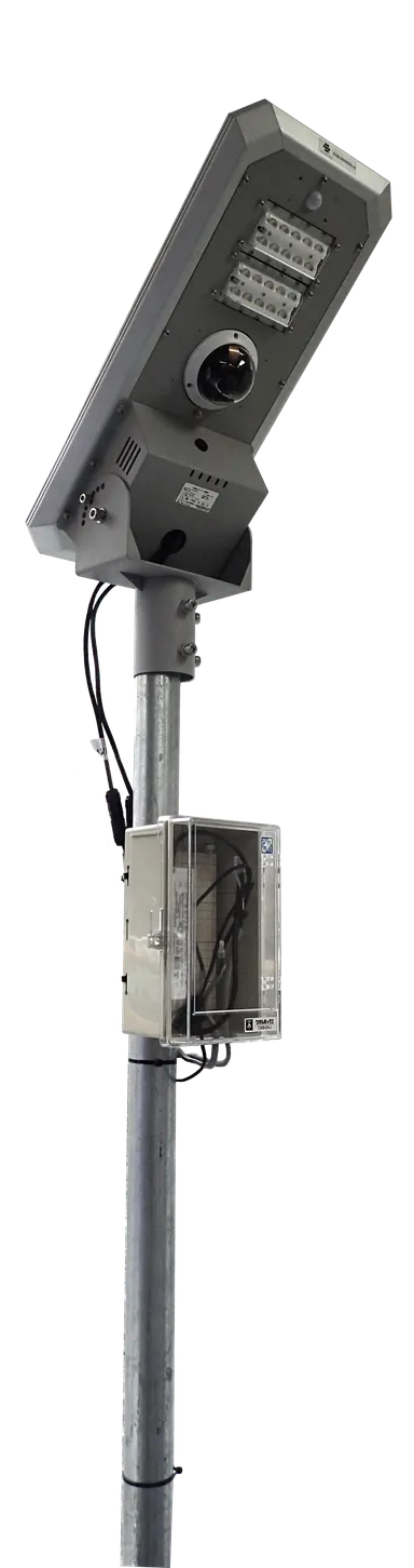 AIカメラ＆アルカスソーラー街路灯全形