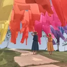 新登場！高島ちぢみ虹のカーテン