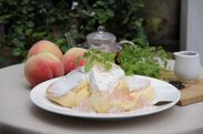 『幸せのパンケーキ』季節限定メニューを7/1(月)発売　昨年好評の「国産白桃のローズヒップピーチパンケーキ」が登場