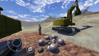 ショベルカーを降りての安全確認(スマホ版)