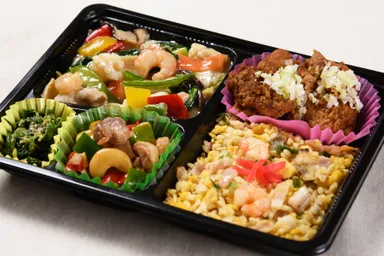 糖質制限 八宝菜&油淋鶏弁当