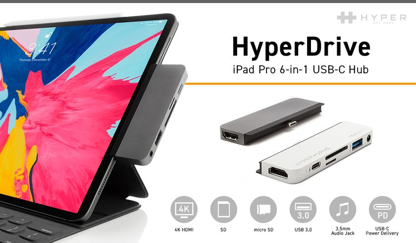 HyperDrive、iPad Pro2018モデル専用６in１USB-Cハブ発売