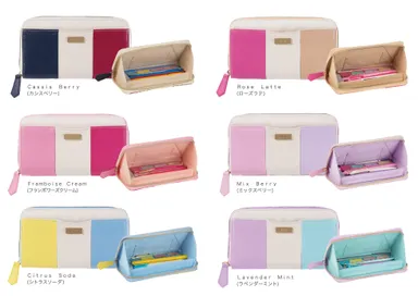 DELDE フラットポーチ French macaron ラインアップ