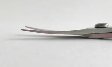 緩やかにカーブする刃先