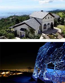 (上から)六甲ガーデンテラス、自然体感展望台 六甲枝垂れ（イメージ）