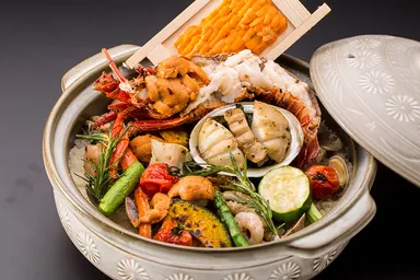 天然生ウニ出汁の釜炊きご飯『大海原』