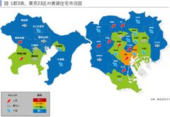 2019年第1四半期1都3県賃貸住宅市況図と東京23区ハイクラス賃貸住宅の市場動向～賃貸住宅市場レポート首都圏版・関西圏・中京圏・福岡県版　2019年5月～