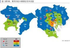 2019年第1四半期1都3県賃貸住宅市況図と東京23区ハイクラス賃貸住宅の市場動向～賃貸住宅市場レポート首都圏版・関西圏・中京圏・福岡県版　2019年5月～