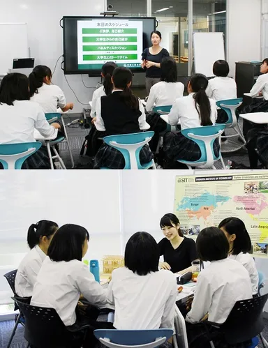 2017年から女子入学者を受け入れた高校では、芝浦工大の教員・学生と女性研究者・技術者のキャリアについて懇談する交流会も実施。2020年3月には最初の女子生徒が卒業する