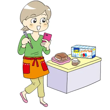 「あえて思考停止で充実の晩ごはん！レシピアシスタントにまず相談だ」イメージイラスト