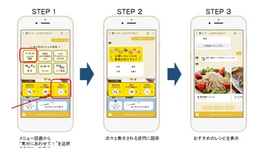 気分にあわせてレシピ検索(使い方)