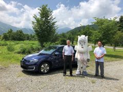 フォルクスワーゲンe-Golf、『白馬EVシェアリング』で無料シェアリングが可能に　自然エネルギーによる電力自給96%の白馬村でCO2フリー走行実現