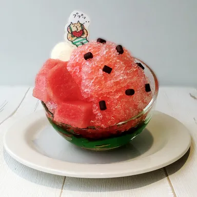 ごろごろにゃんすけのププッ！すいかかき氷