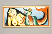【7】絵画「セイレーンと蛇」(コンゴ民主共和国)