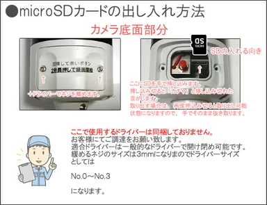 microSDカードの出し入れ方法