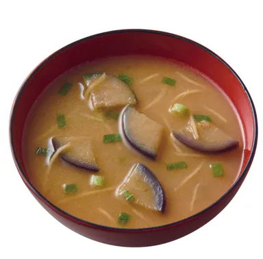 揚げ7なすと生姜のみそ汁