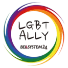 ■当社作成の「LGBT ALLY」ロゴマーク