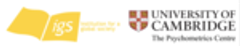 Institution for a Global Society Corporation(IGS)、ケンブリッジ大学サイコメトリクスセンターのロゴ
