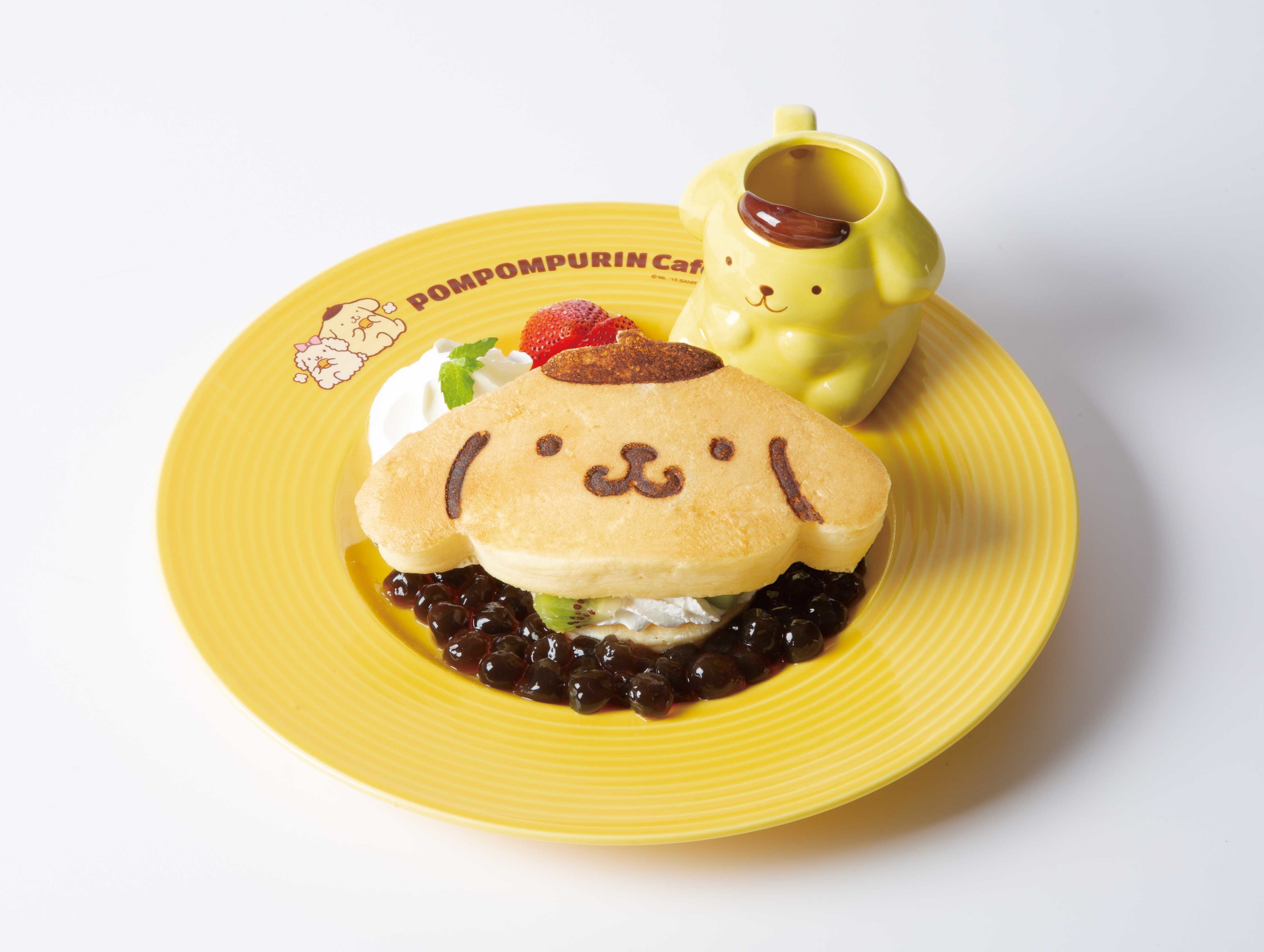 ポムポムプリンのタピタピタピオカパンケーキ