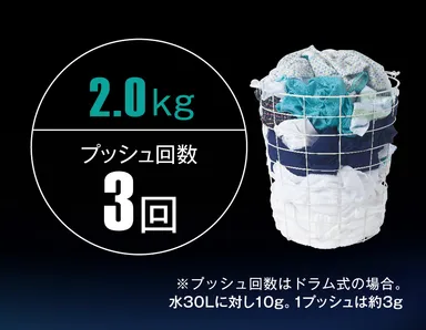 2kg／プッシュ回数 3回