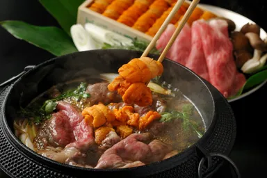 【界 仙石原】雲丹すき焼き寄り