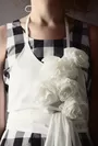 Organic cotton check dress, Organic cotton rose bustie