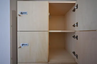 シェアルームは鍵付きロッカーあり