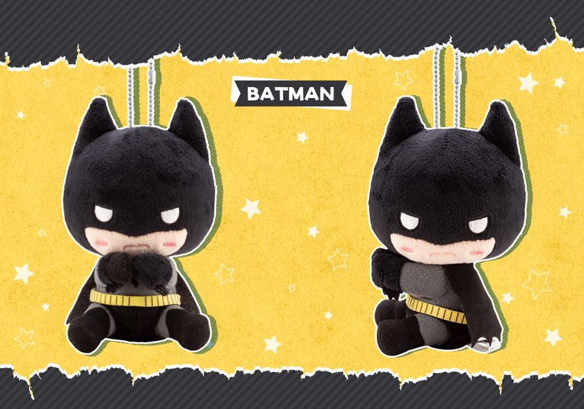『ぴたっ』と抱きつくぬいぐるみマスコット『ぴたぬい』より、
バットマン、ジョーカー、ハーレイ・クインが登場！