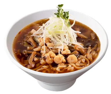 海老ときのこの台湾湯麺