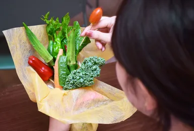 ワークショップ(野菜ブーケ体験教室)