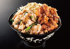 “食欲の秋”到来！残暑にピッタリな新商品　人気メニュー「塩すた丼」×「唐揚げ」コラボ丼『豪快 唐揚げ塩すた合盛り丼』8月29日 全国発売