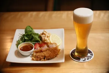 自家製ももハムのラクレットハムカツ