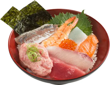 人気ネタ8種の海鮮丼
