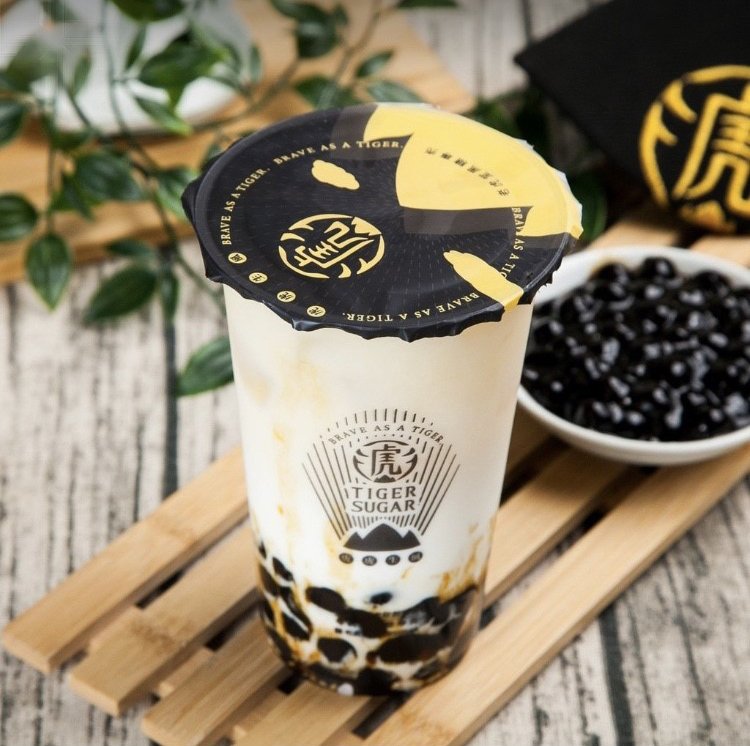 Brown Sugar Boba Green Tea Latte With Cream Mousse