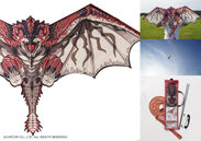 モンスターハンター最新作より火竜「リオレウス」が大型カイトに！全幅約140cmで迫力のある姿を再現　付属の安定翼には小ネタも