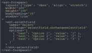 HTML内にExt JSのコンポーネントを組み込み可能