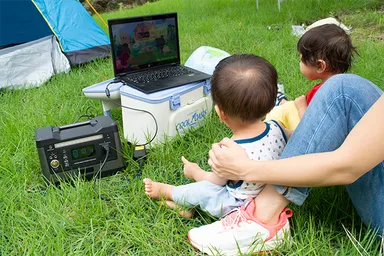 キャンプ中の使用風景