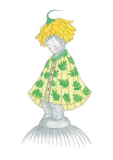 今年度のマントの制作原画（児島萌恵さん）