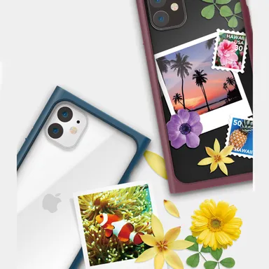 スクエア型クリアガラスタフケース