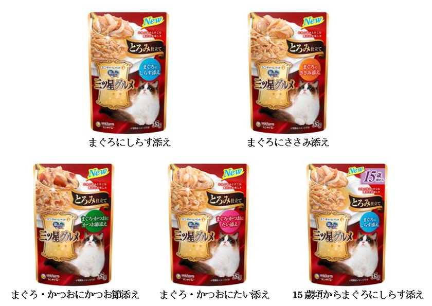 食べ応えと食べやすさを両立した
“とろみ”食感のねこウェットフード
『銀のスプーン三ツ星グルメパウチとろみ仕立て』
2019年10月7日より全国で新発売