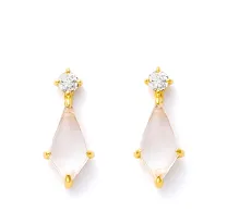 K10 イエローゴールド クォーツ ピアス　25,000円(税別)