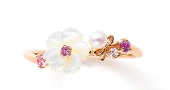 9月　誕生花 K10 ピンクゴールド ナデシコ リング　28,000円(税別)