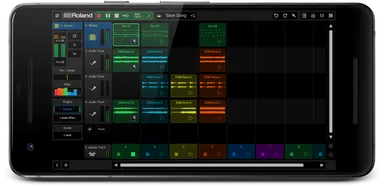「ループ」を並べて曲を作ることができる「ループ・ビルダー・モード」画面