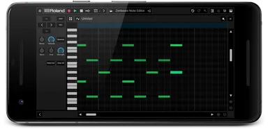 ゲーム感覚でメロディーを作ることができる「ノート・エディター」画面