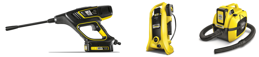 家庭用製品に「バッテリーパワーシリーズ」を新展開
ハンドヘルドクリーナー『KHB 5 バッテリーセット』
高圧洗浄機『K 2 バッテリーセット』
乾湿両用バキュームクリーナー『WD 1 バッテリーセット』
2019年10月3日(木)発売開始