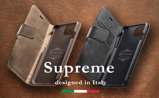 Iphone 11シリーズ対応 イタリア Cellularline から Supreme ハンドメイド本革ケースが新登場 株式会社ラウダのプレスリリース