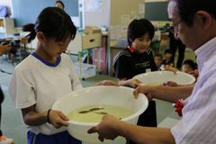 千葉県の小学生が学校でヒラメを養殖！“陸上養殖”プロジェクト「お魚受け入れ式」を開催2019年9月25日(水)10時40分～＜野田市立関宿小学校＞